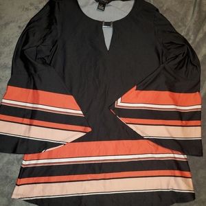 Dressy Top with Flare 3/4 Sleeves